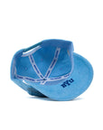 Powder Blue Corduroy Cougar Y Rope Hat - Blue
