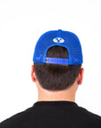 BYU Big Cougar Bunker Trucker Hat Royal Blue