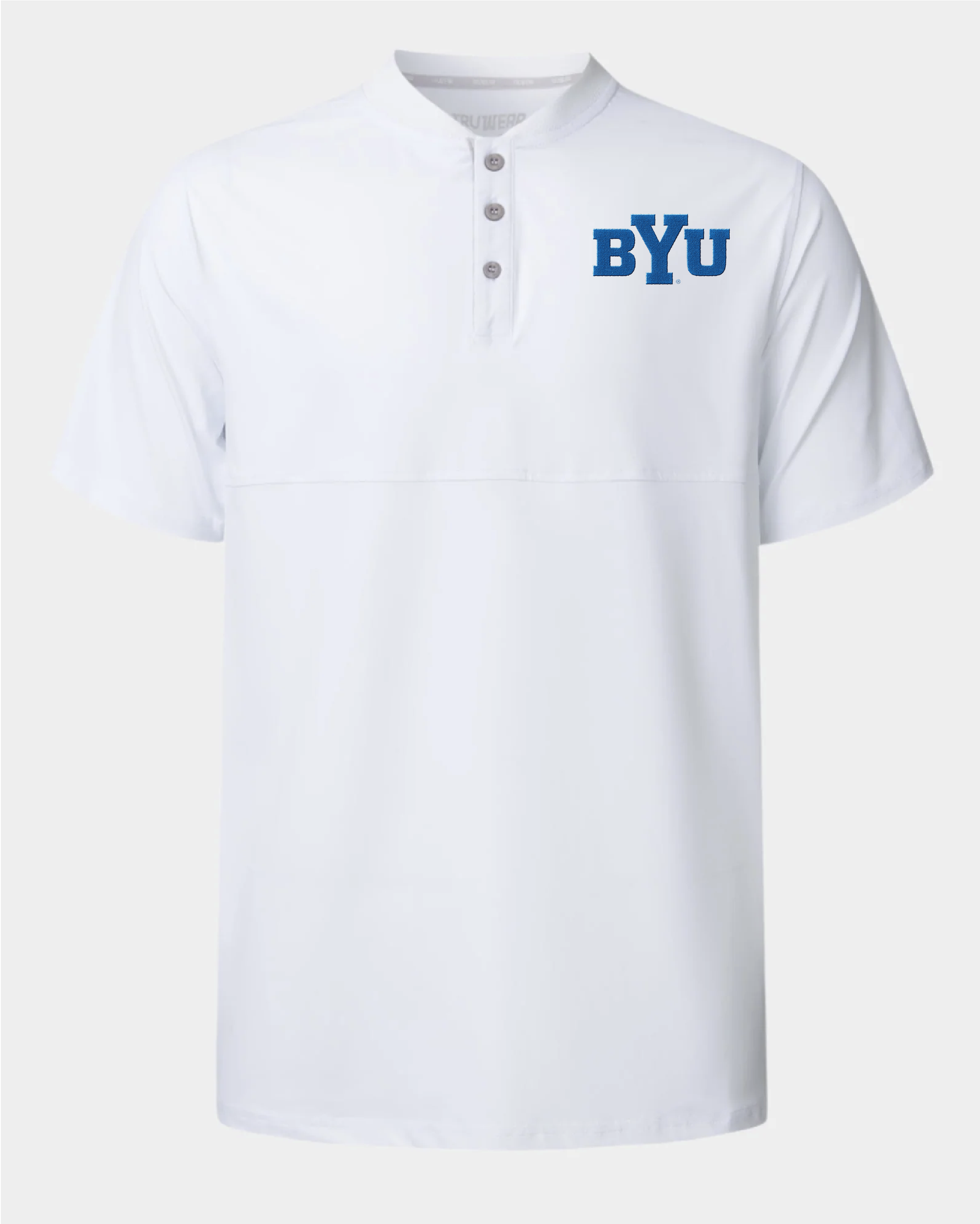 BYU Crown Blade Polo White