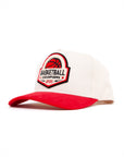 Basketball Patch Fade Hat Cream & Red Corduroy