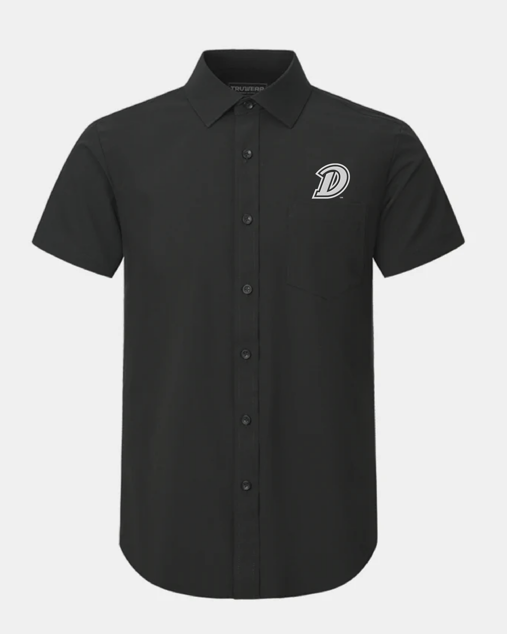 Drake Phenom Classic Black Short Sleeve Dress Shirt