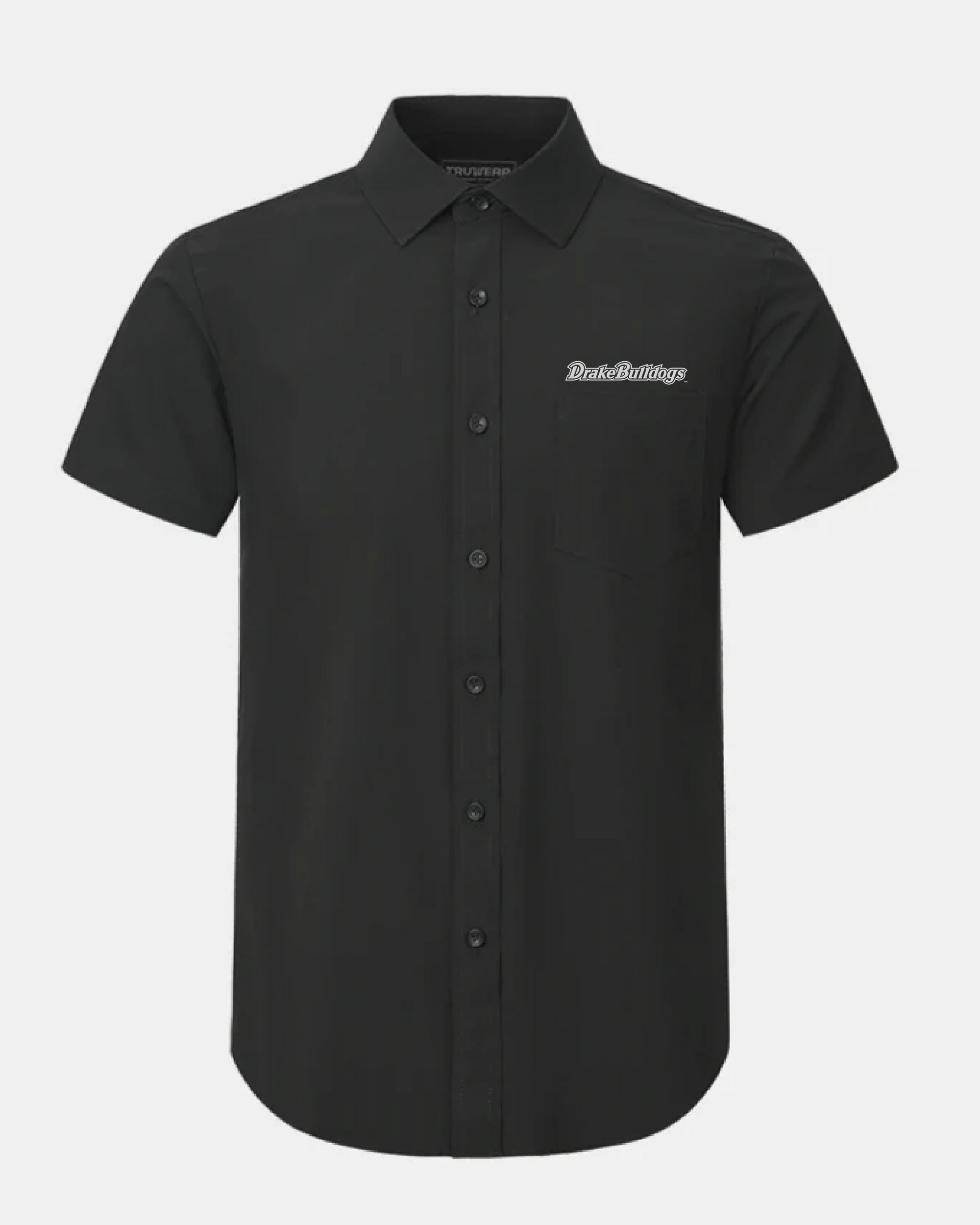 Drake Phenom Classic Black Short Sleeve Dress Shirt