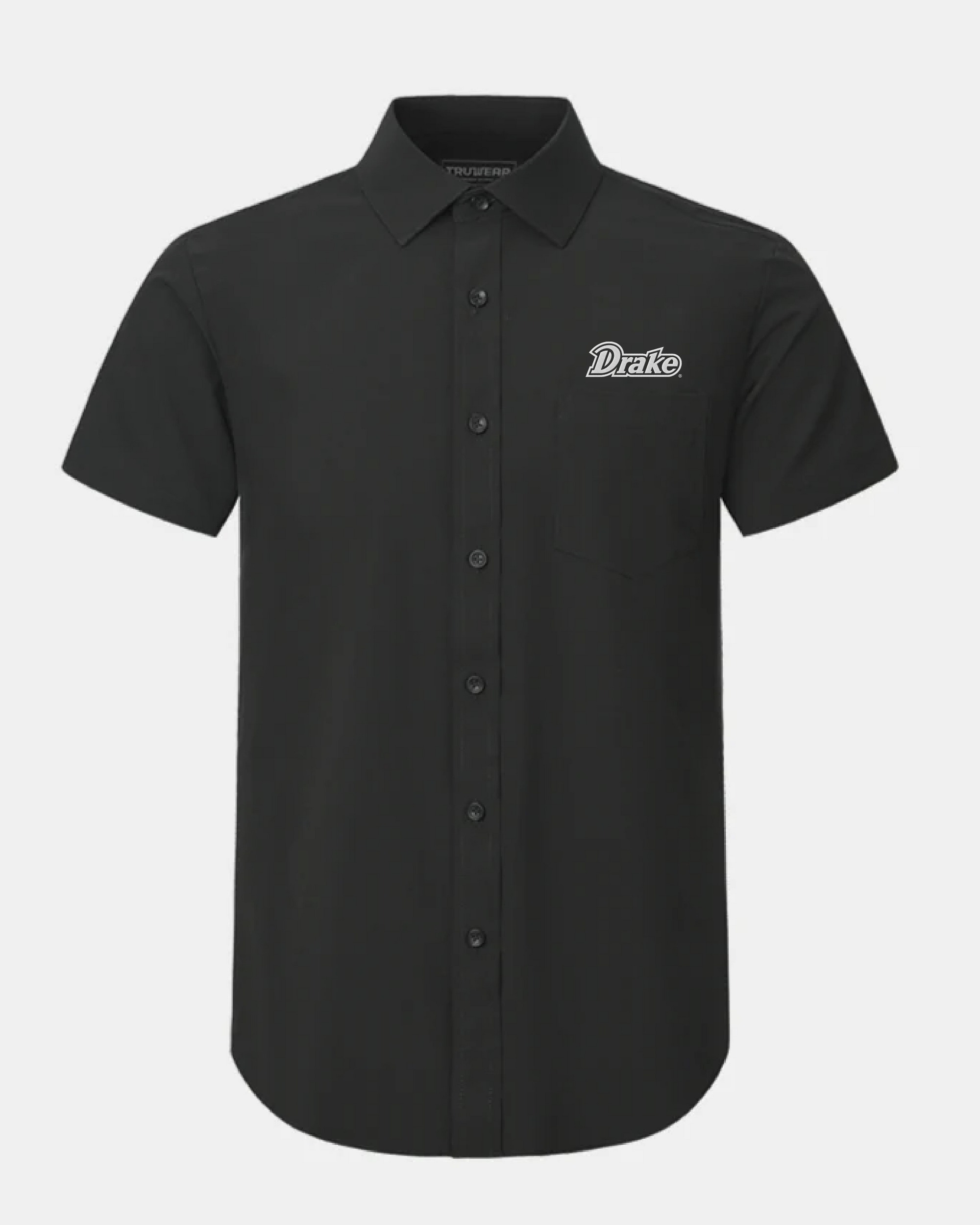 Drake Phenom Classic Black Short Sleeve Dress Shirt