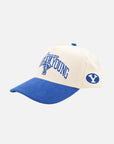 Brigham Young Natural and Royal Blue Suede Brim Hat