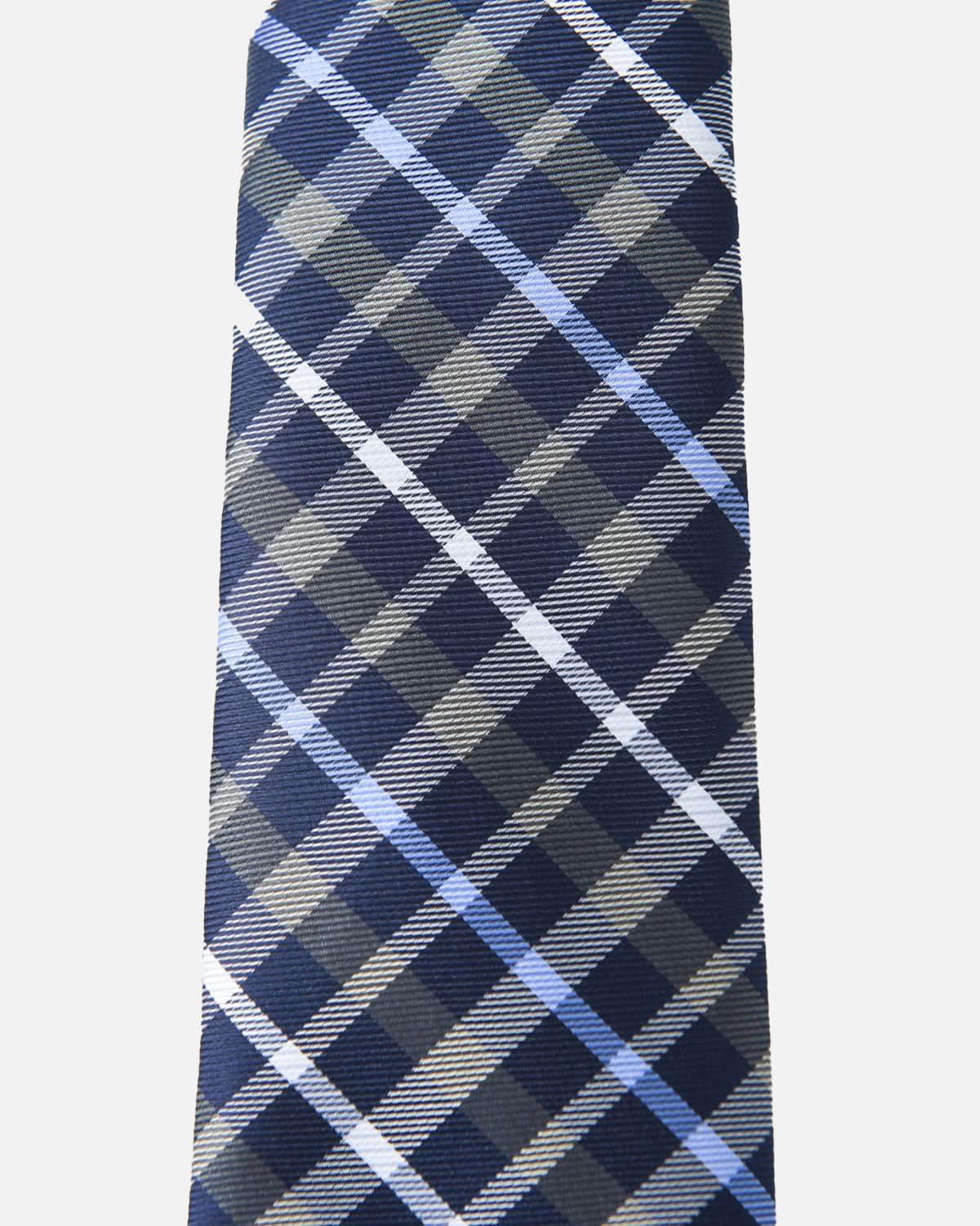 Immortal Charcoal Powder Blue & Navy Striped Tie