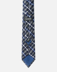 Immortal Charcoal Powder Blue & Navy Striped Tie - Blue &