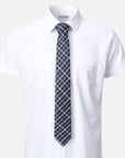 Immortal Charcoal Powder Blue & Navy Striped Tie