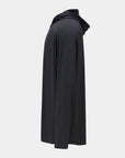 Hooded Cardinal Long Sleeve Black Workout Shirt - Cardinal