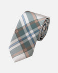 Immortal Crème Green Plaid Tie - Green