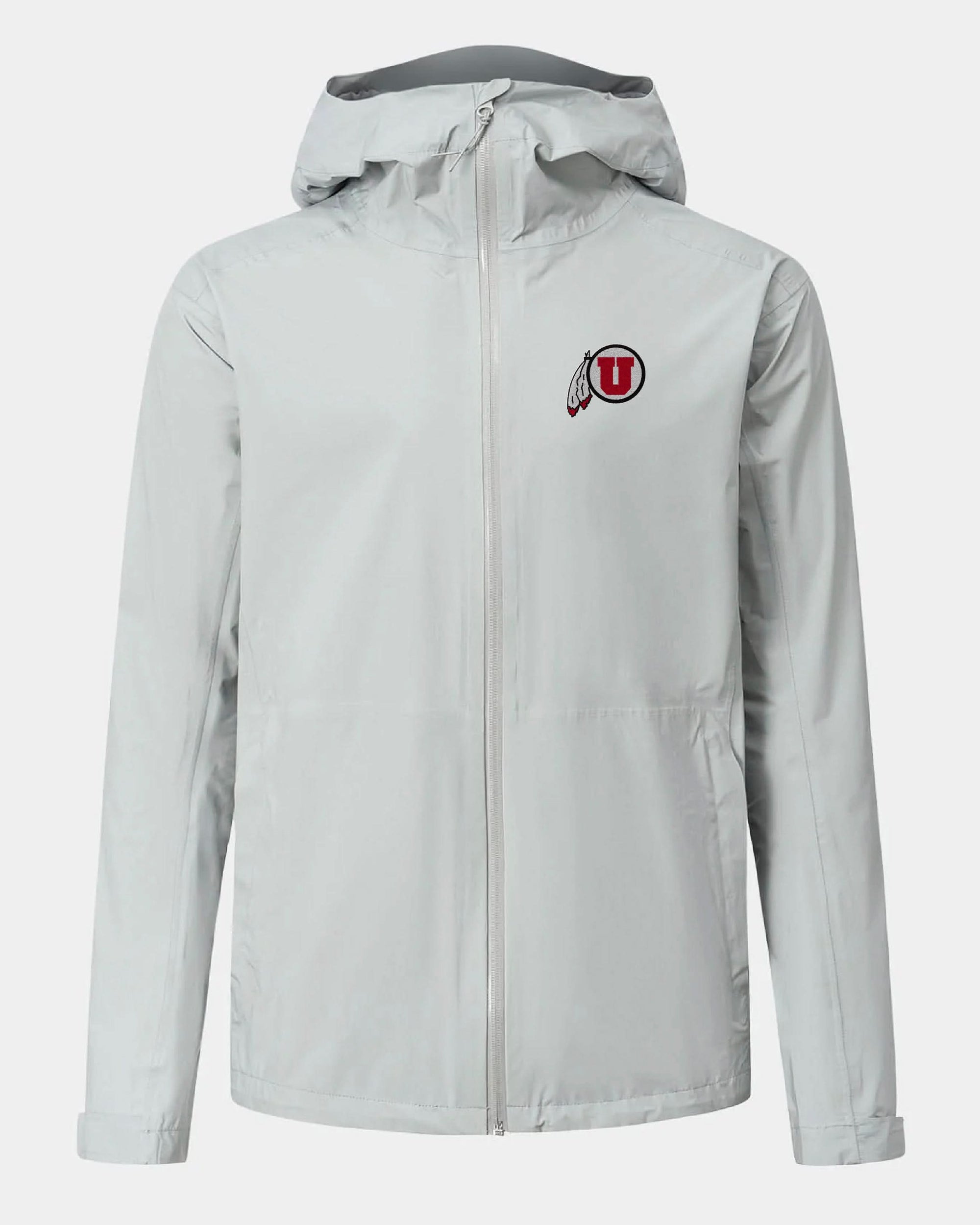 UofU Voyage Rain Jacket Light Grey