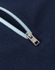 Vanguard Zip Polo Navy front Zipper