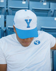 BYU Fade Hat Blue White Blue Y