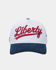 Liberty White Navy Cord Brim Hat