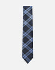 Immortal Powder Blue & Navy Plaid Tie - Blue &