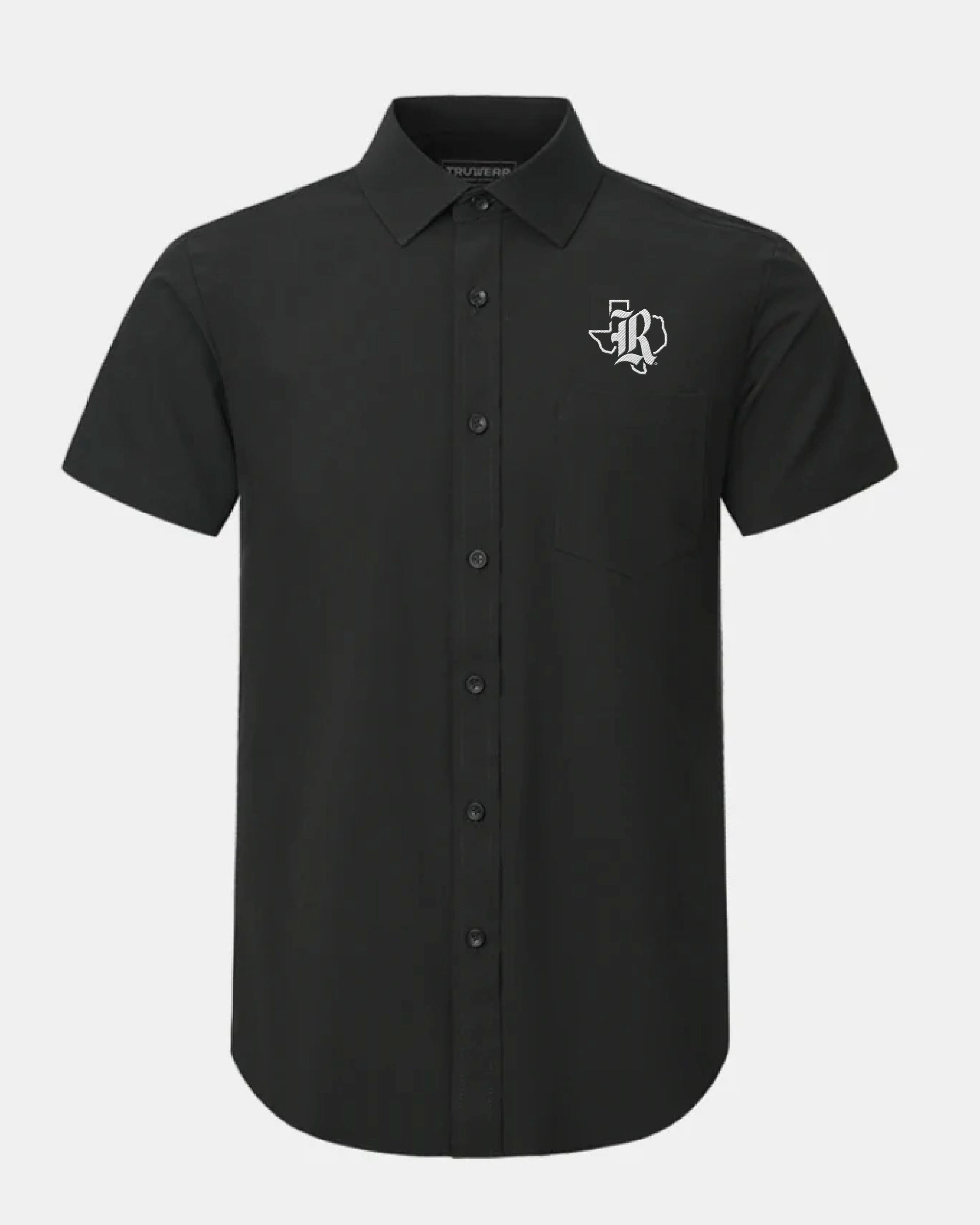 Rice Phenom Classic Black Short Sleeve Dress Shirt