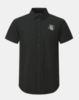 Rice Phenom Classic Black Short Sleeve Dress Shirt