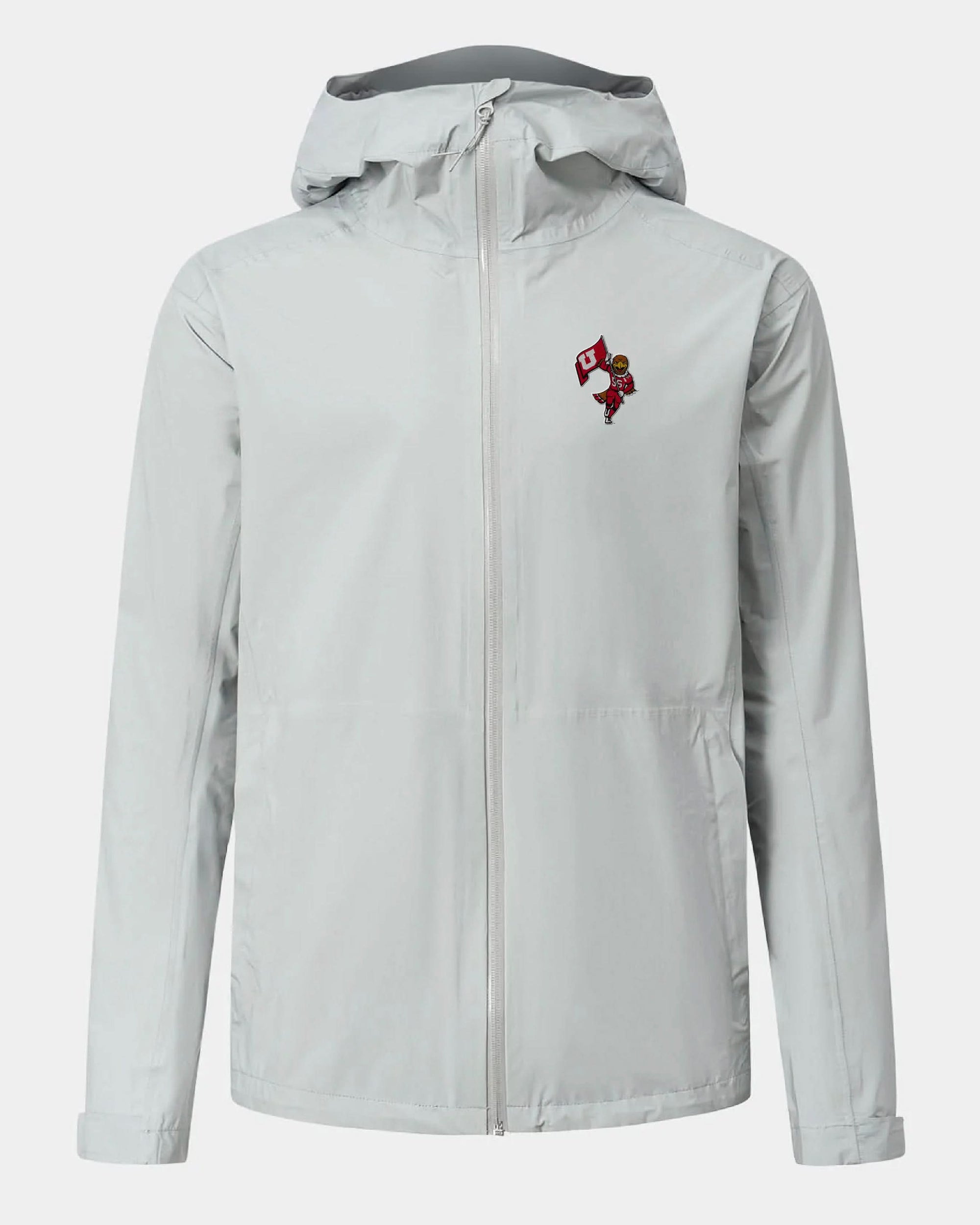 UofU Voyage Rain Jacket Light Grey