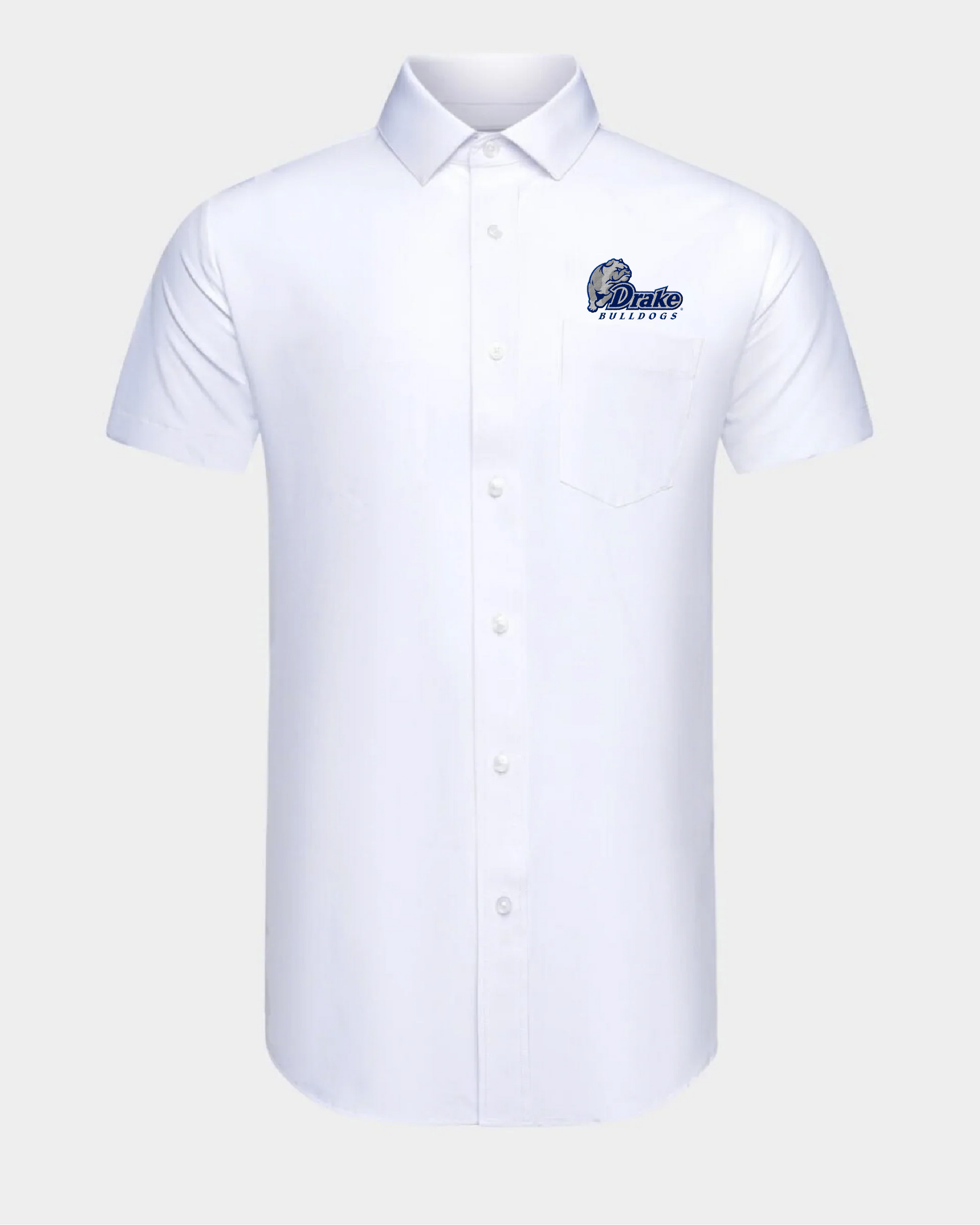 Drake Phenom Classic White Short Sleeve Dress Shirt
