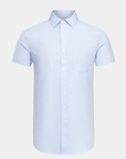 Phenom Classic Light Blue Short Sleeve Dress Shirt - Blue