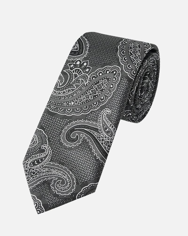 Immortal Paisley Tie Black