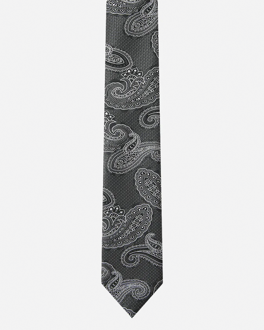Immortal Paisley Tie Black
