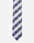 Immortal Navy Light Blue Checkered Dress Tie - Navy