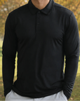 Crest 2.0 Polo Black Long Sleeve - 2.0 Black