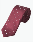 Immortal Maroon Polka-dot Tie - Maroon