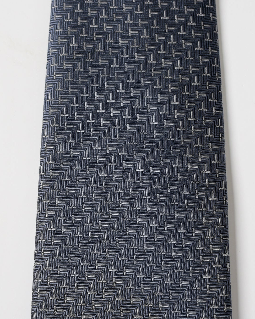 Elite Silk Tie T Pattern Dark Blue