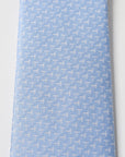 Elite Silk Tie T Pattern Light Blue - Blue