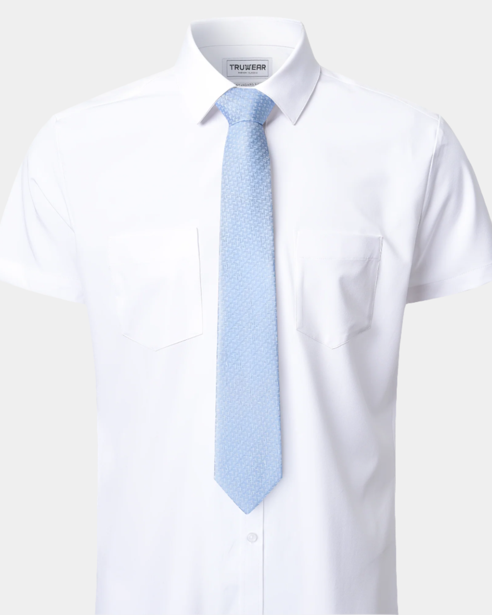 Elite Silk Tie T Pattern Light Blue