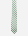 Immortal Green & White Striped Dress Tie - Green &