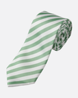 Immortal Green & White Striped Dress Tie - Green &