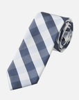 Immortal Navy Light Blue Checkered Dress Tie - Navy