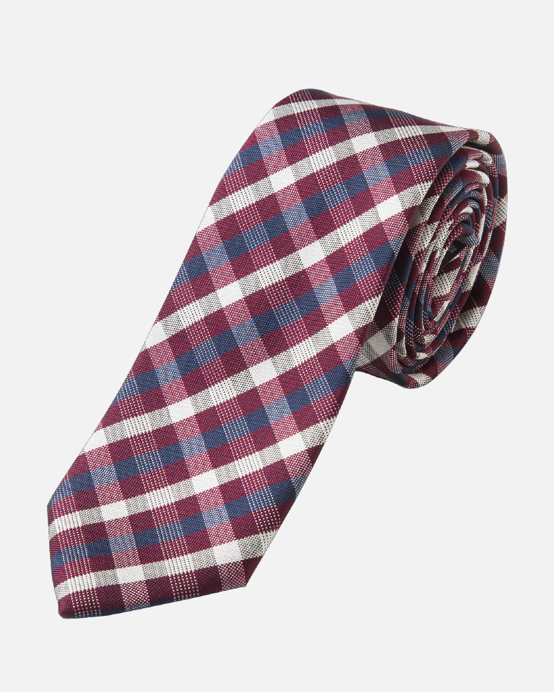 Immortal Tie Checkered Red White Navy