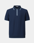 Vanguard Zip Polo Navy Front