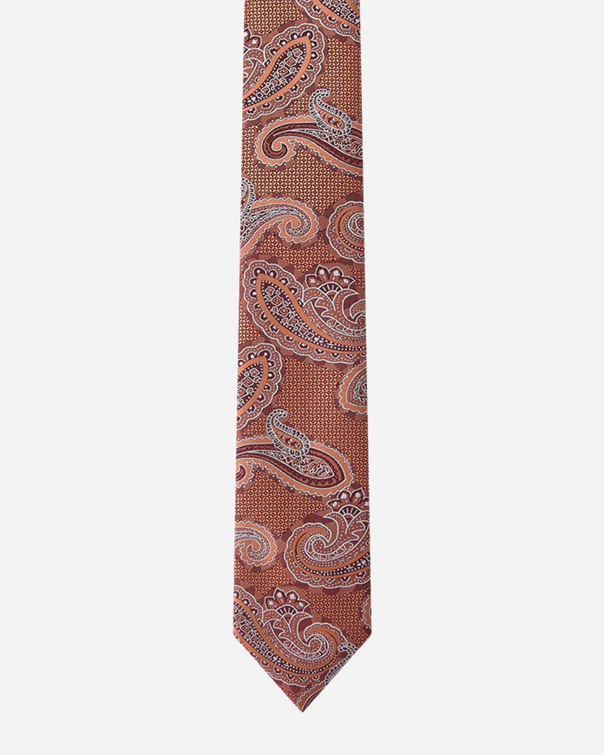 Immortal Paisley Tie Terracotta