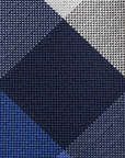 Immortal Royal Blue Grey Navy White Checkered Dress Tie - Royal