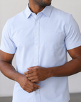 Phenom Classic Light Blue Short Sleeve Dress Shirt
