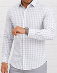 Phenom Professional Grey Tartan Dress Shirt