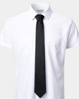 Elite Silk Tie Geometric Pattern Black - Black