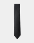 Elite Silk Tie Geometric Pattern Black - Black