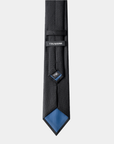 Elite Silk Tie Geometric Pattern Black - Black