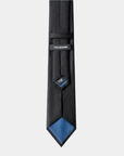 Elite Silk Tie Geometric Pattern Black - Black