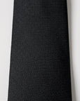 Elite Silk Tie Geometric Pattern Black - Black