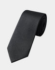 Elite Silk Tie Geometric Pattern Black - Black