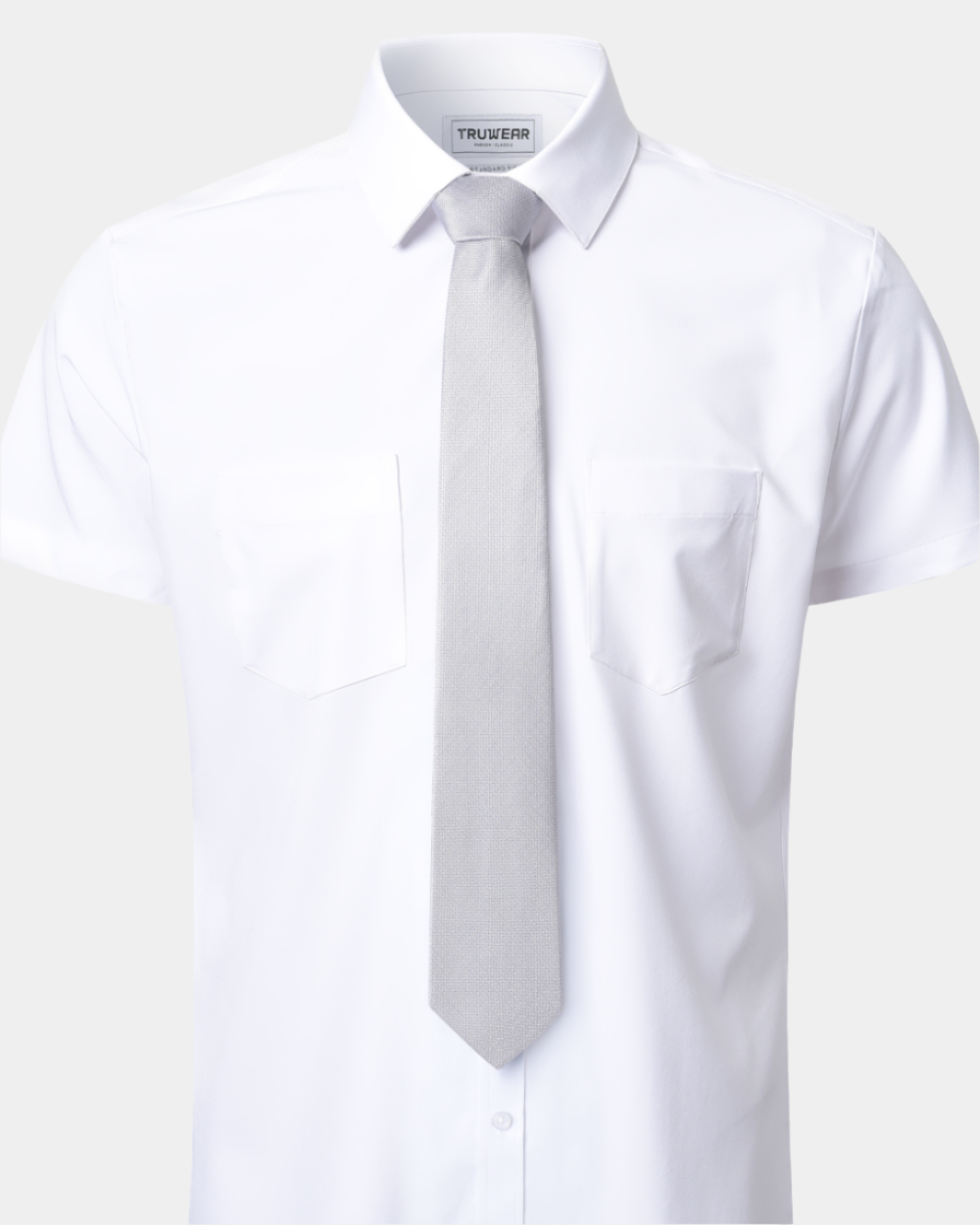 Elite Silk Tie Geometric Pattern Creme