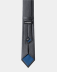Elite Silk Tie Geometric Pattern Navy