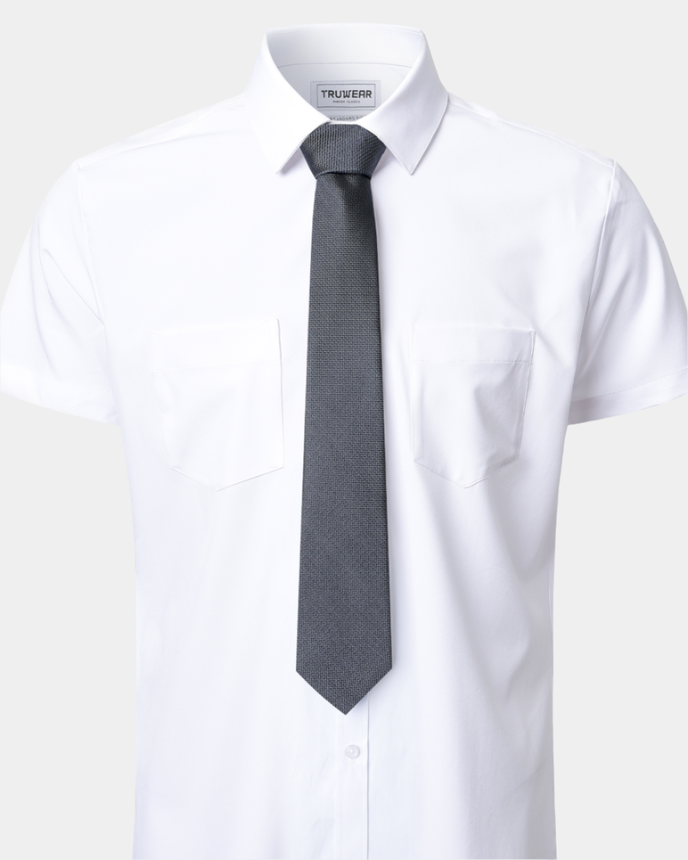 Elite Silk Tie Geometric Pattern Navy