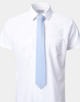 Elite Silk Tie Geometric Pattern Light Blue